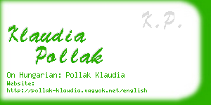 klaudia pollak business card